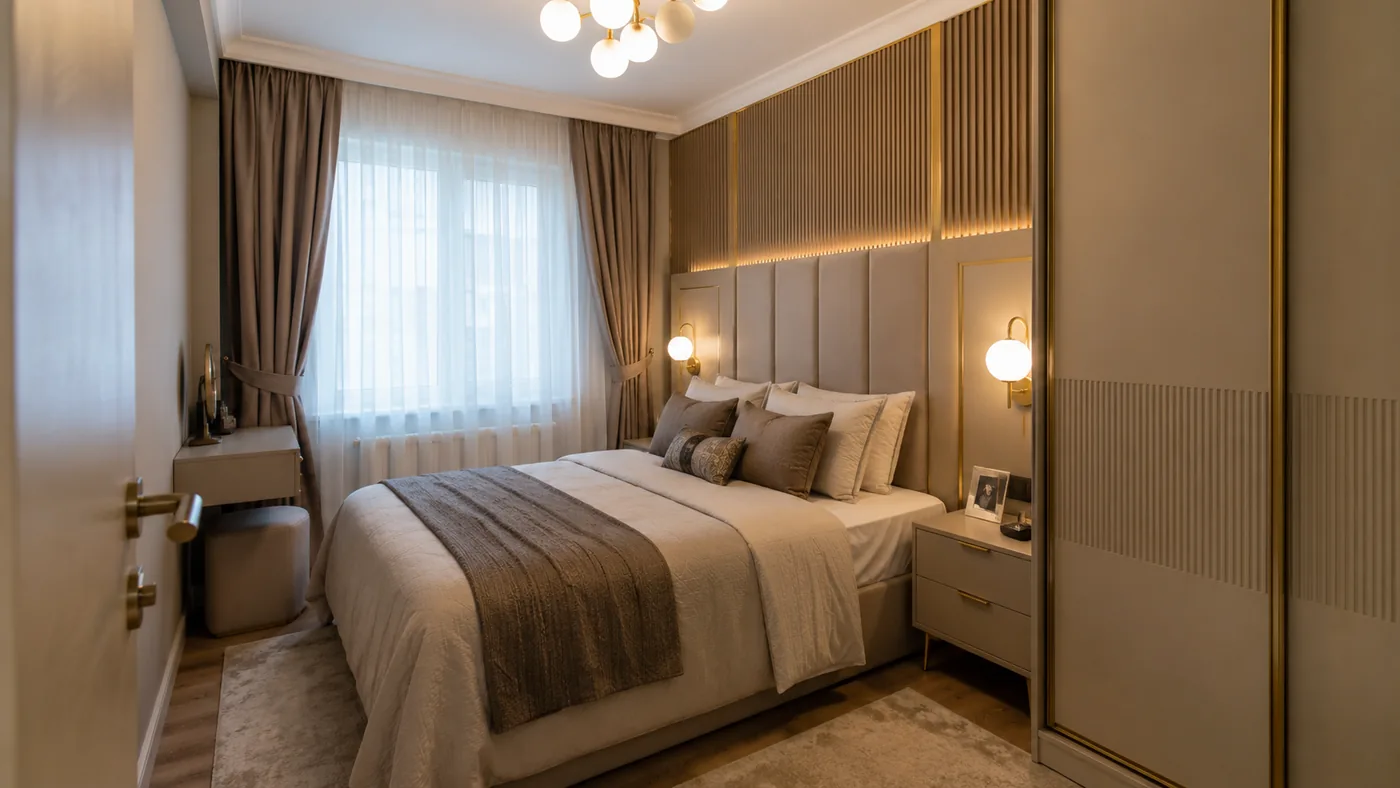 Yatak odası renovasyonu konsept görseli — dönüşüm sonrası