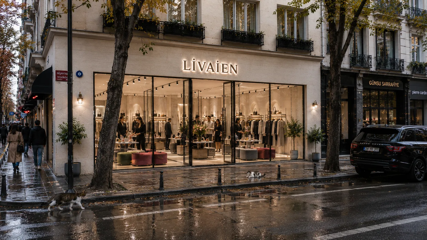 Butik moda mağazası konsept tasarımı — cephe