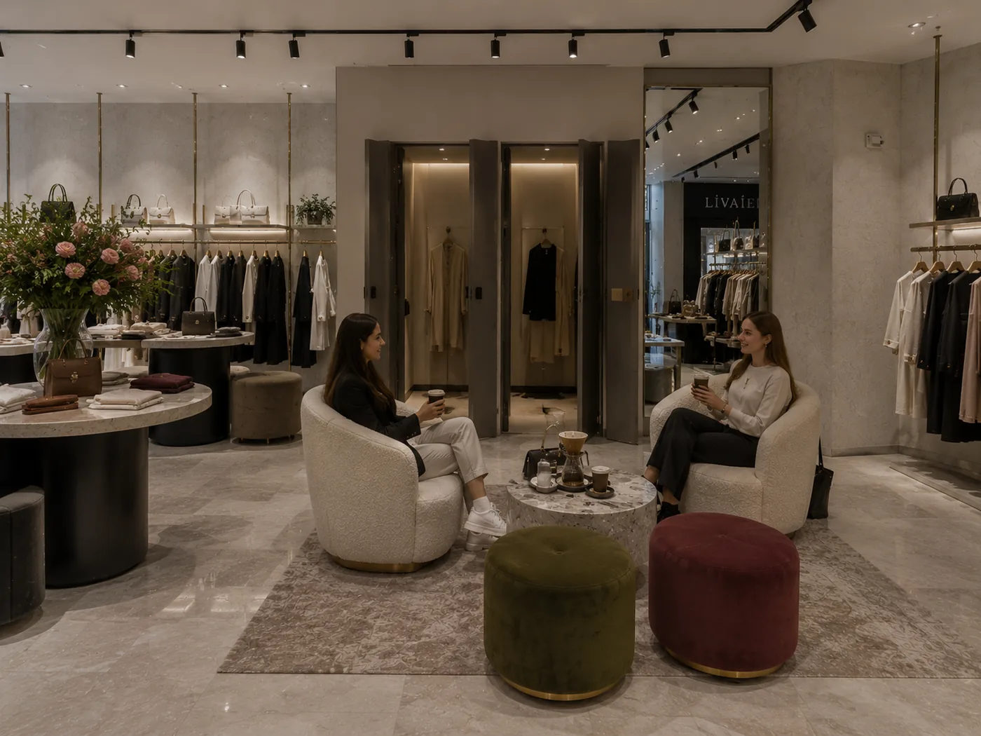 Store fitting room concept visual