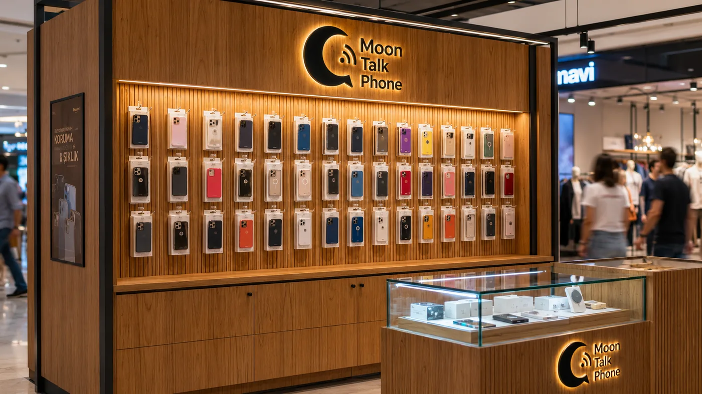 Store display wall concept visual — product hierarchy