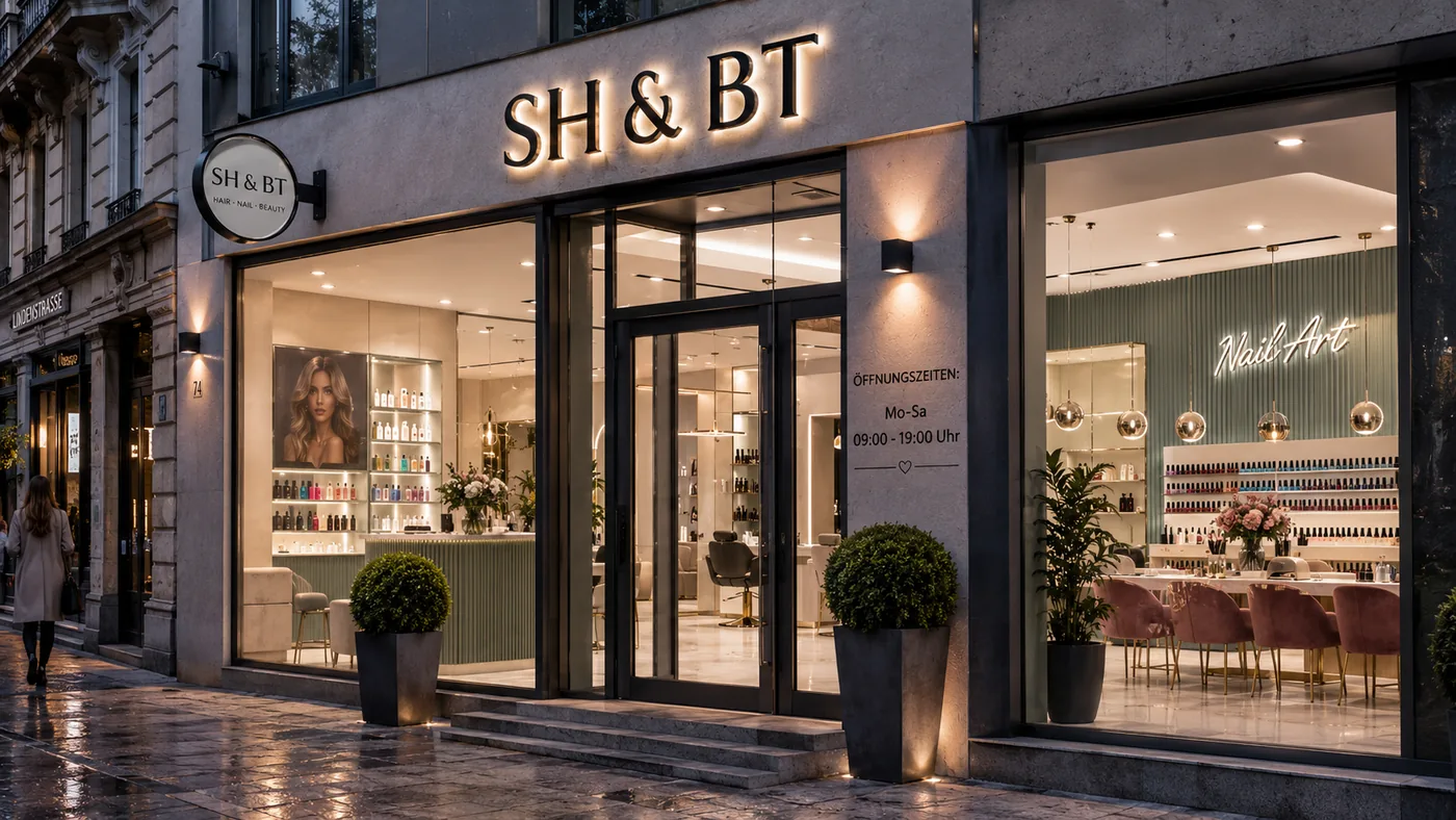 Kuaför & güzellik salonu konsept tasarımı — cephe